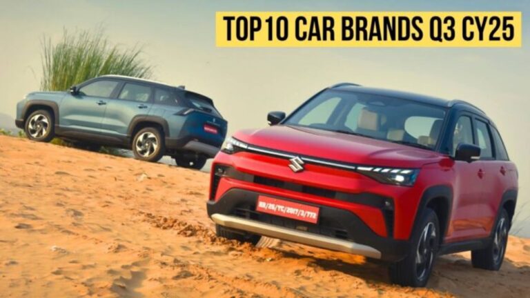 Top 10 Car Brands Q3 CY25 – Maruti Suzuki Leads The Pack As Mahindra And Tata Close The Gap