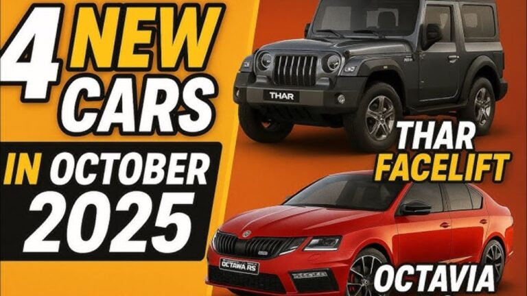 Upcoming Car Launches in October 2025 Car Review– Skoda Octavia RS, Mahindra Thar Facelift, and More Exciting Models Coming Soon!